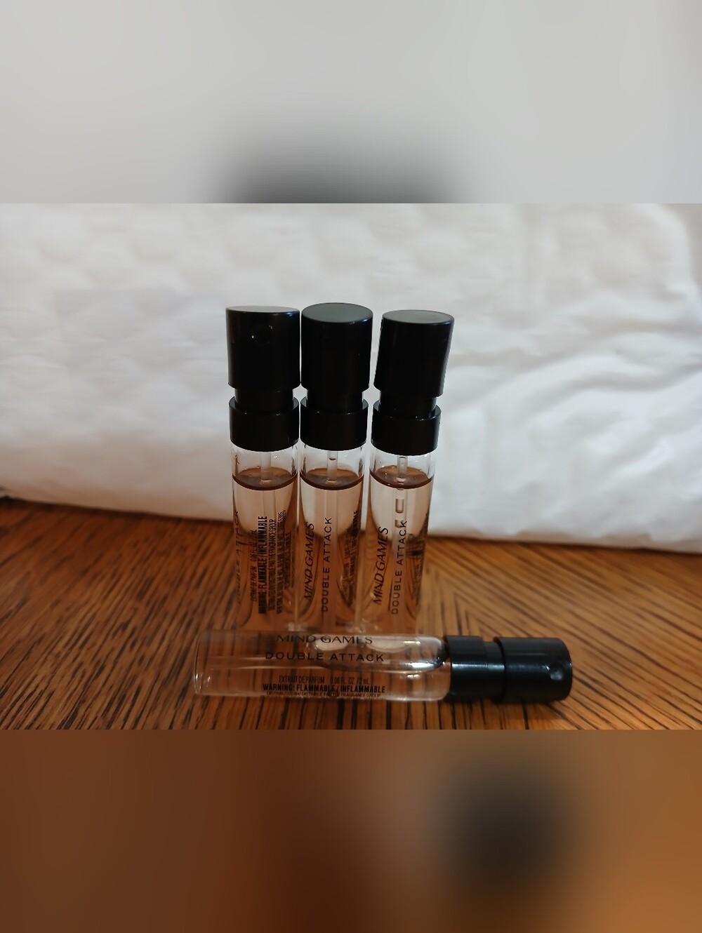 Sample Vials of Mind Games Double Attack Fragrance Spray